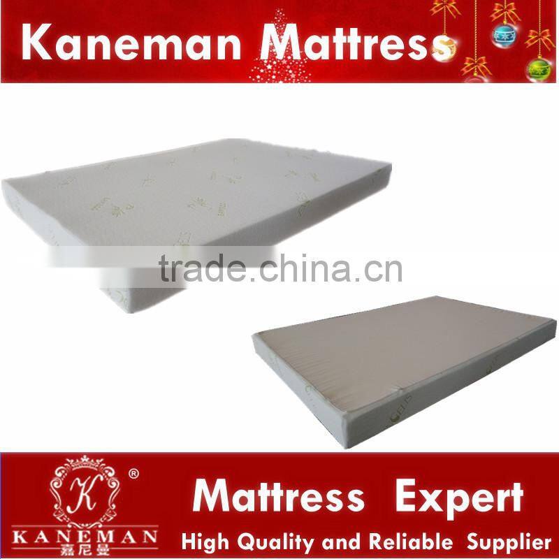 Compressed roll up bamboo knitted fabric antislip bottom memory foam mattress