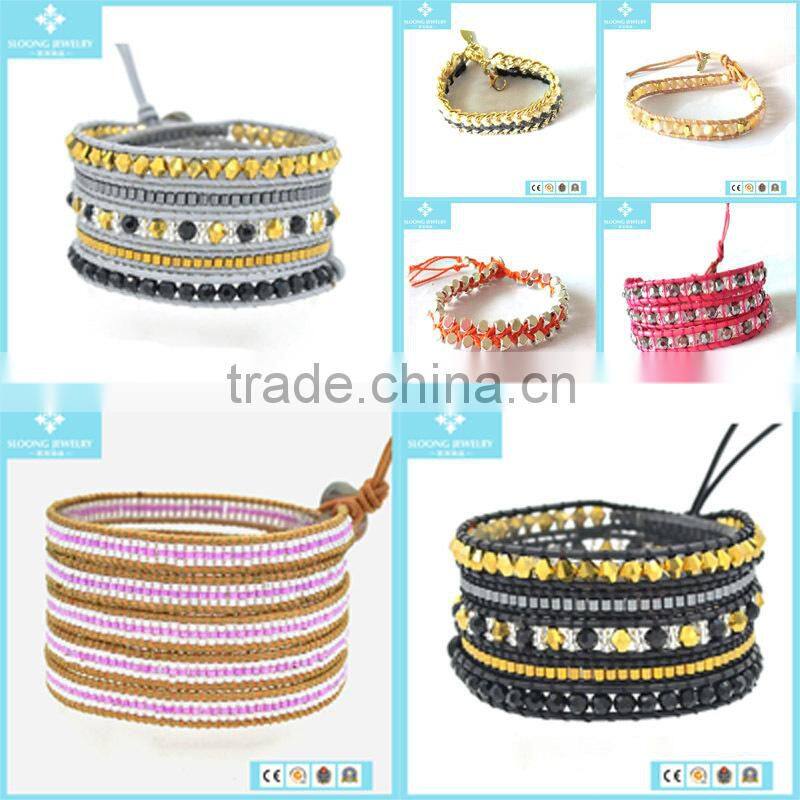 Custom Mala Beads Wholesales Charm Bracelet 2015 with Gold Skull