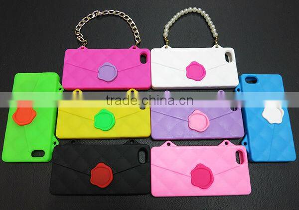 Silicone Handbag Studded Case for iPhone 4
