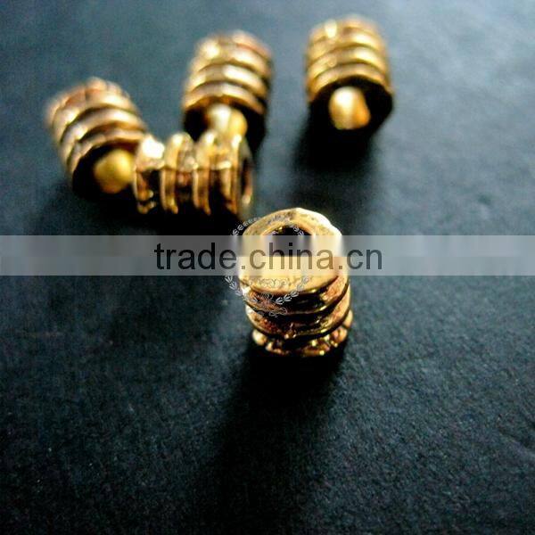 6x6mm vintage antiqued gold tube engraved alloy beads spacer,stopper with 3mm hole size DIY beading supplies 3996007
