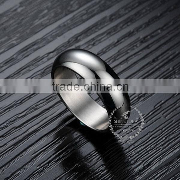 7MM Stainless steel round simple ring fashion women ring wedding jewelry 6260484