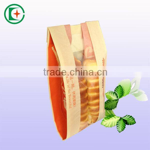 China supplier custom printed window bread paper bag
