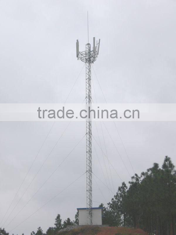 guyed wire mast steel telecommunication tower