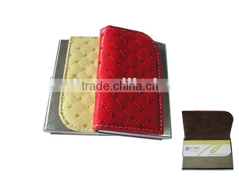 PU leather stainless business card holder id card holder money card holer