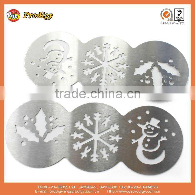 stainless steel cappuccino decorating coffee stencils set