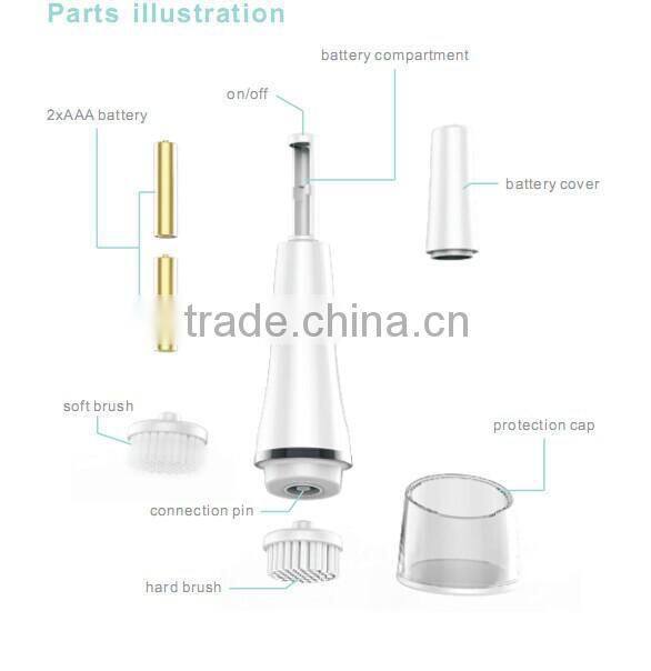 Deep cleaning facial skin care brush scrubber electric facail massager -JTLH-1501