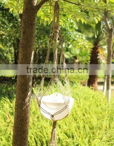 Wholesale 2016 Colorful Hanging Basket Plant Hanger Holders Large for Indoor and Outdoor Jute Rope 48 Inch