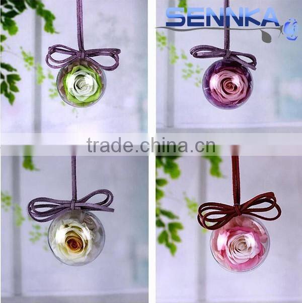 Wholesale Luxuious fresh preserved flower with Glass ball holder