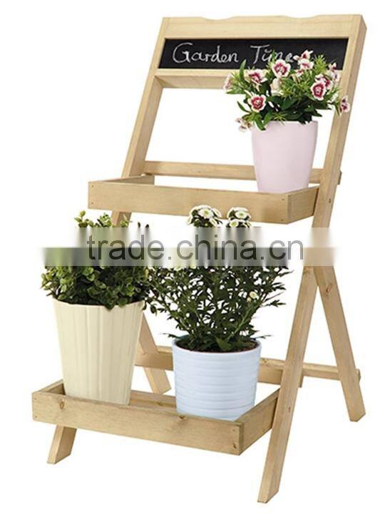 Best price outdoor wooden 2 and 3 tier plant stand whole sale