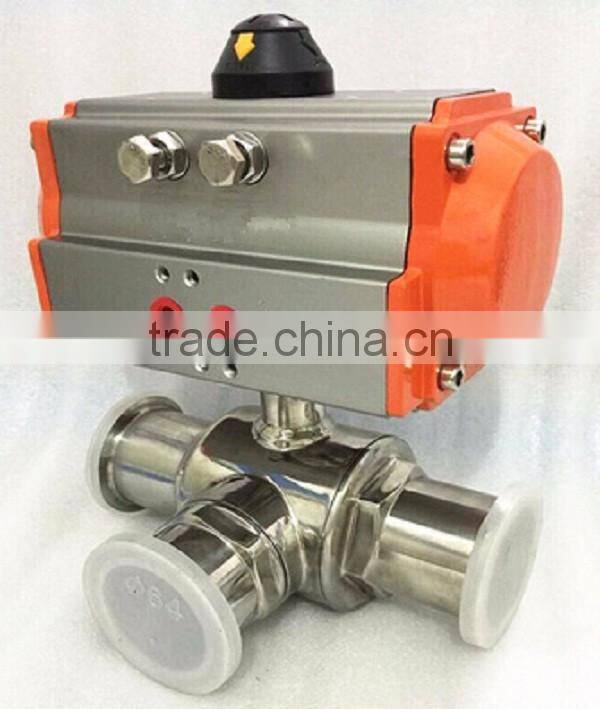 Sanitary Three Ways Ball Valve(Electric and pneumatic)