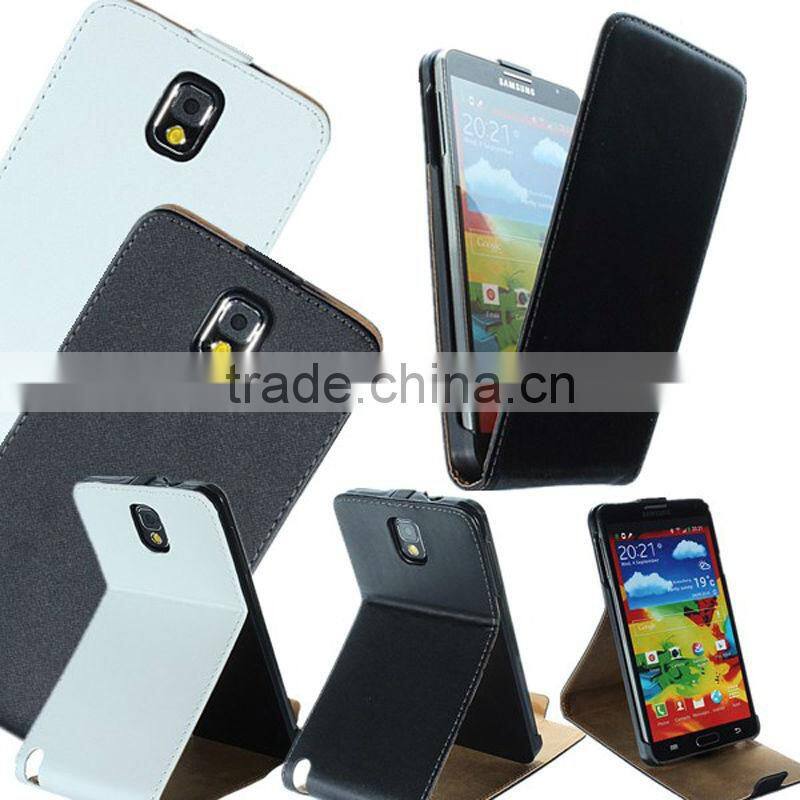 leather flip mobile phone case For samsung galaxy note3 N9000 PU with stand