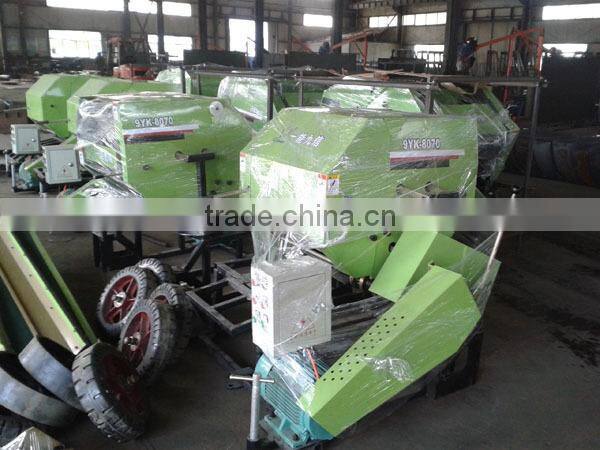 Round baler and strapping machine all-in-one