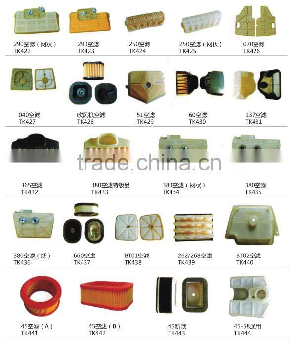 Air Filter,All Types Air Filter, Garden Tools Spare Parts