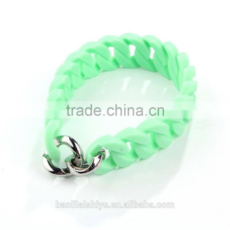 Newest arrival Bright Color Fashion Silicone Bracelets 2017
