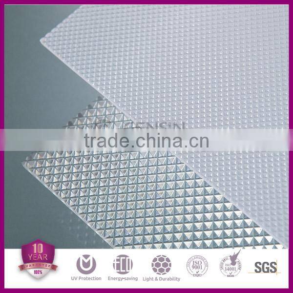Prismatic Light diffused polycarbonate solid Sheet, prism pattern PC sheet