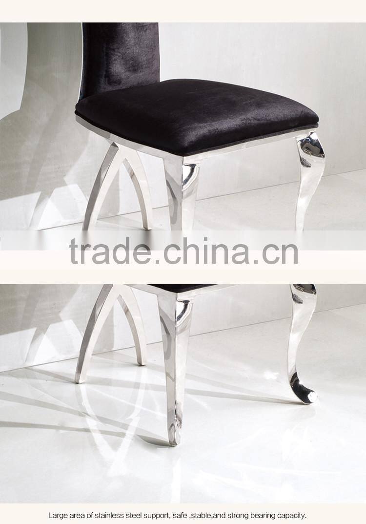 Best Selling Stainless Steel Purple High Back Chair Design B809