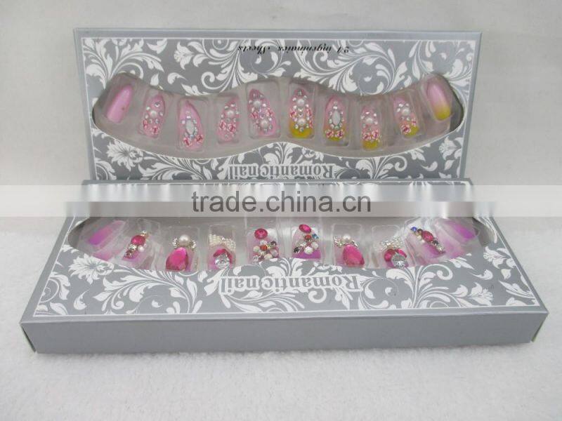 high quality bridal nail art designs false nail art fancy wedding nail art