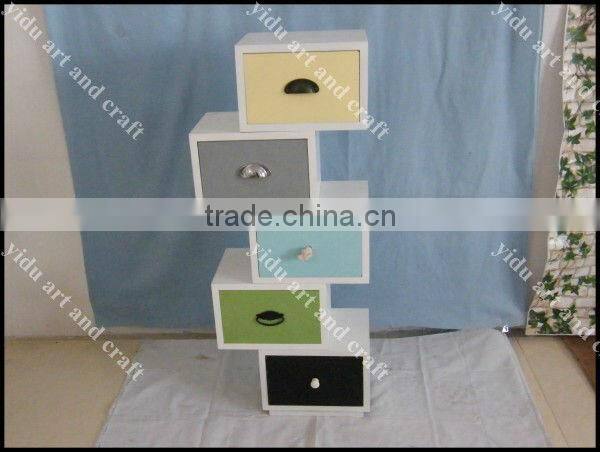 unique design home decorative furniture colorful wooden DIY storage cabinet, easy to move