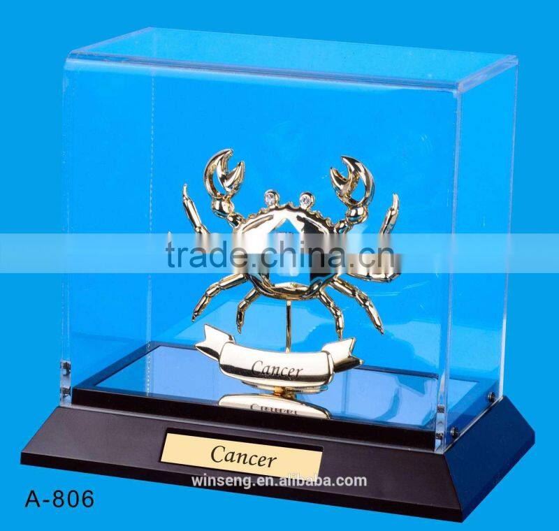 24K gold plated Zodiac Sign Taurus Stand Packed in Acrylic Box