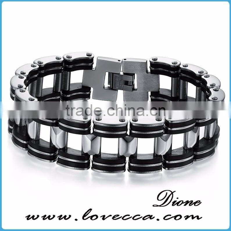 Punk Style Stainless Steel Mens Biker Bracelets Bicycle Motorcycle Chain