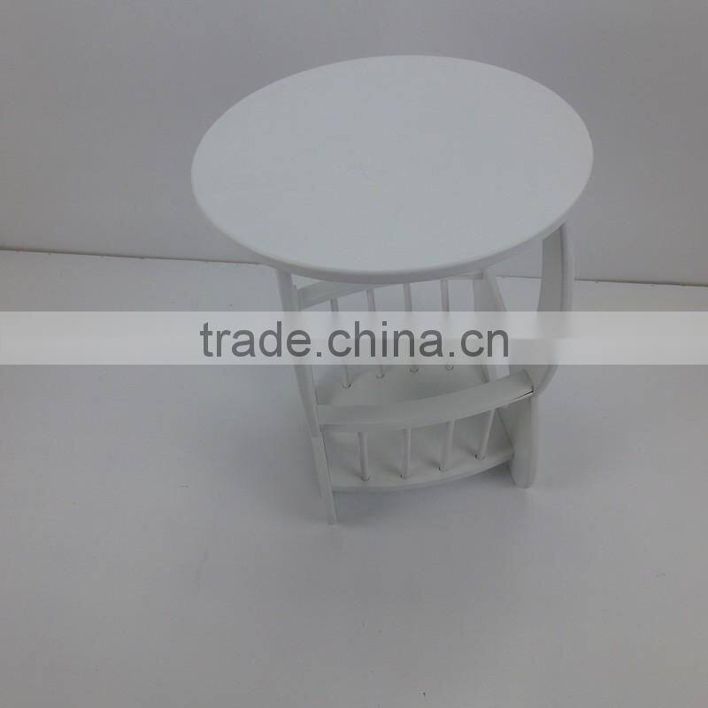 white fashion round wooden table tea table