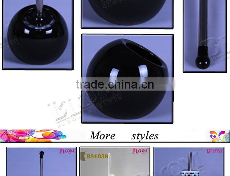 Customized ceramic toilet brush holder