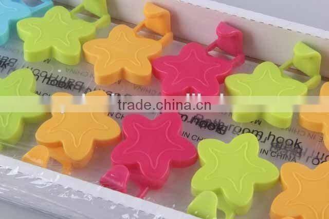 12PC Sucker type star shape /mushroom shape plastic hook