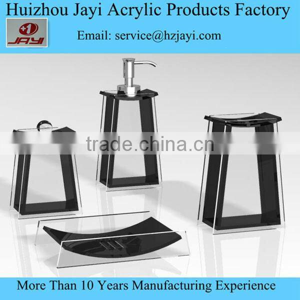 Clear acrylic bathroom accessories