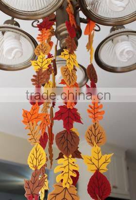 2017 alibaba express wholesale high quality new products hot sale felt home decoration artificial autumn leaves made in china