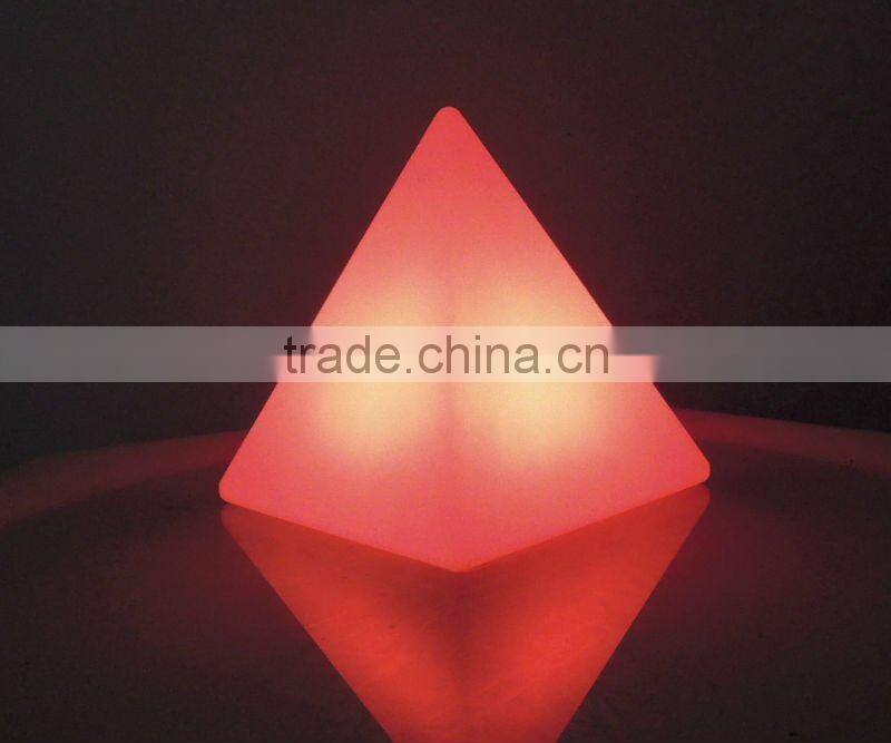 rechargeable color changing led outdoor triangle