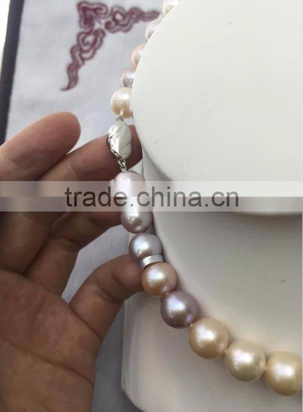 Wholesale 10-11mm Colorful Freshwater Pearl Necklace