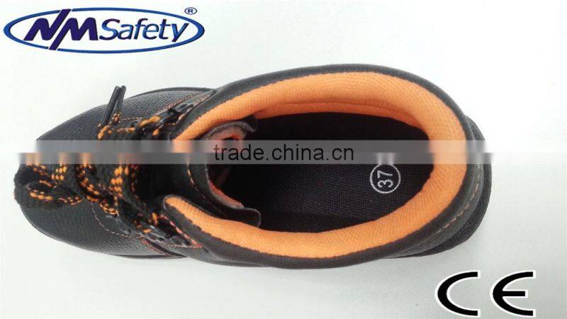 NMSAFETY new design SB standard steel toe cap buffalo leather safety shoes for men