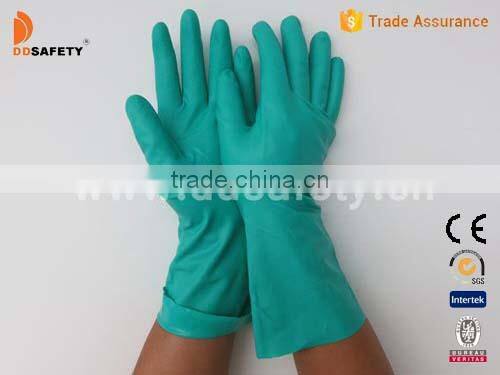 DDSAFETY Wholesale Cheap Green Nitrile Safety Glove