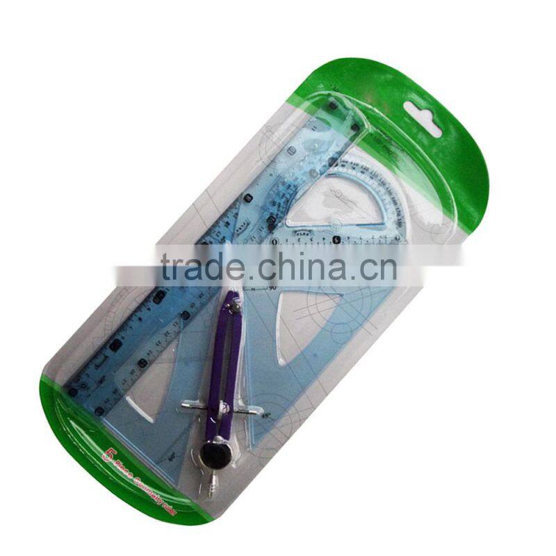 New designer 5pcs soft plastic triangle set squares