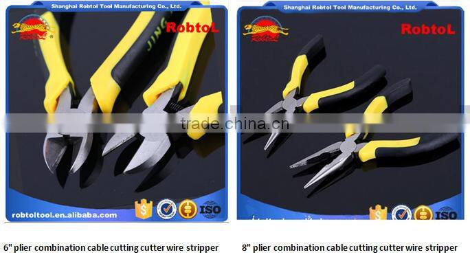 8" germany type combination plier industrial linemen high leverage wire cable cutting