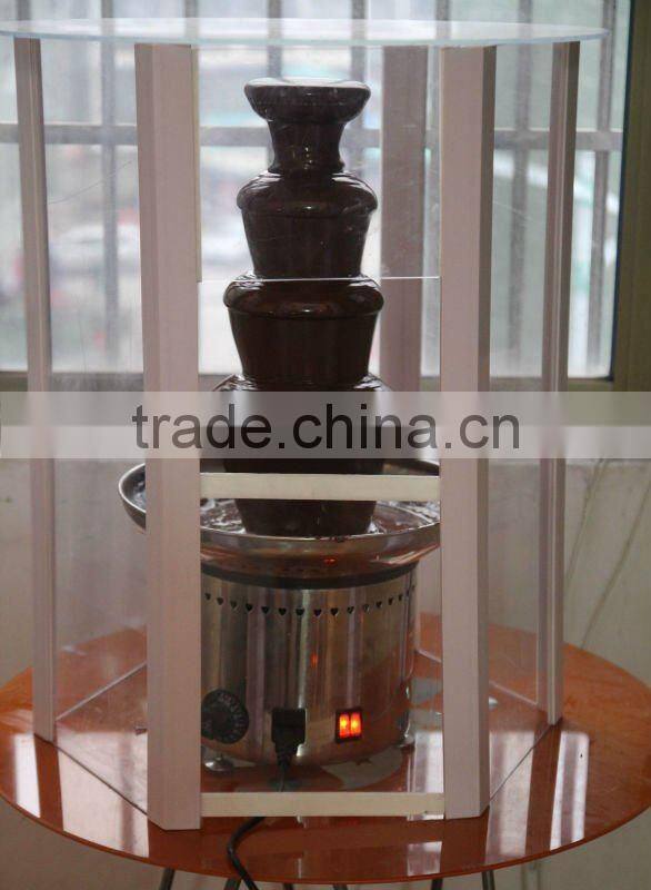 Plastic windguard of chocolate fountains
