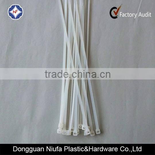 White hook and loop nylon cable tie