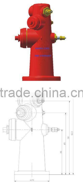 AWWA C503 wet barrel fire hydrant