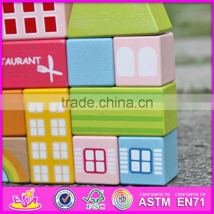 2017 new design 22 pieces educational toys wooden children building blocks W13A123