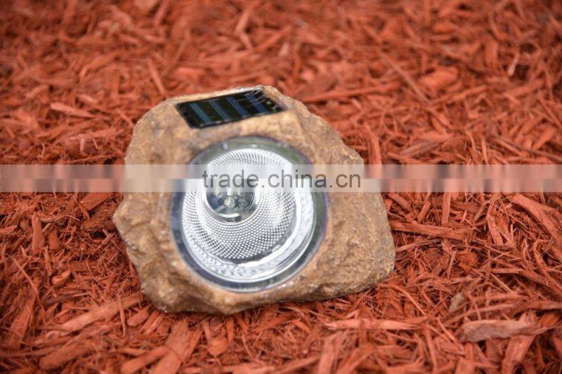 Brown Rock- Solar Power light- Garden Landscape/Pathway Lights