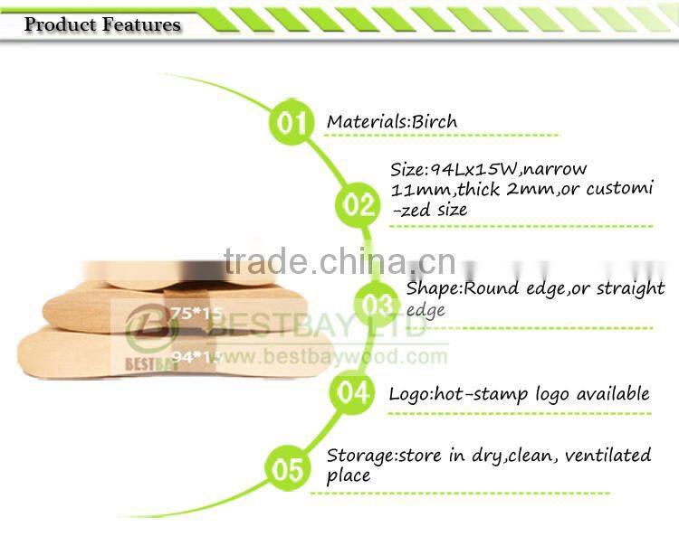 Disposable Wholesale Round Wooden Sticks For Ice Cream