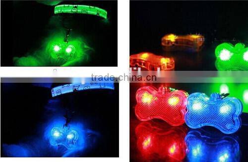 bone style color changing pet safety LED light