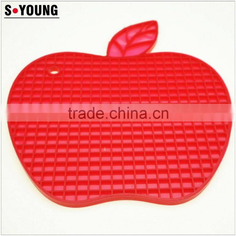 16113 apple shape heat insulation silicone pot holder