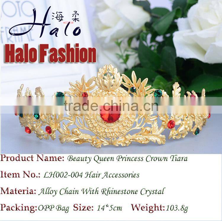 2017 High Quality Fashion Hair Accessories Headband Woman Retro Noble Queen Metal Crowns LH002-004