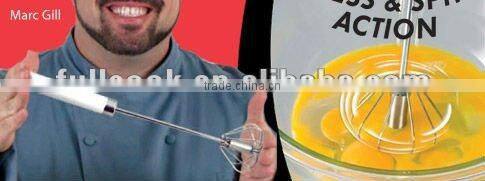 Semi-automatic stainless steel egg beater