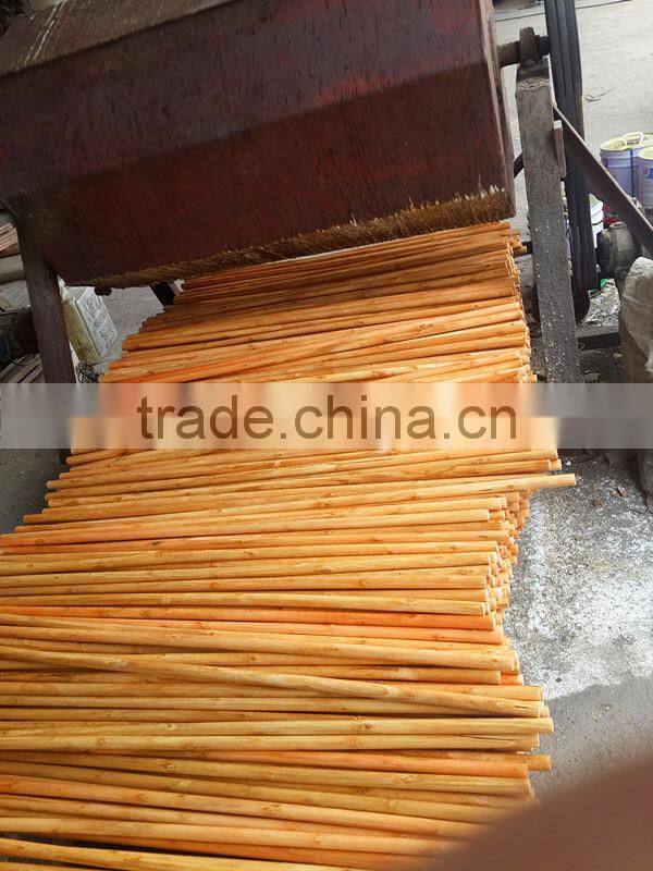 Lacquer Wooden Broom Handles with screw and straight cut end