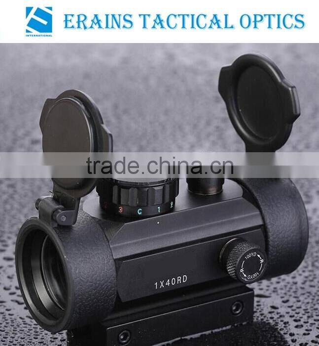Erains TAC Optics New Airsoft tactical Dual Rails Fitting Combat 1x40 red green and blue aiming dots tactical red dot sight