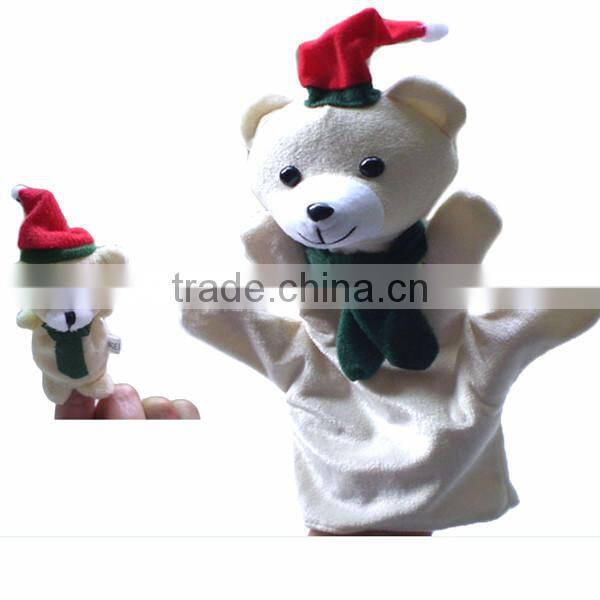 hand knitted mini finger puppets dog toy hand puppet