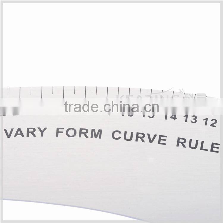 kearing brand aluminum vary form curve ruler,french curve 60cm metric,sleeve curve metric ruler#6261A