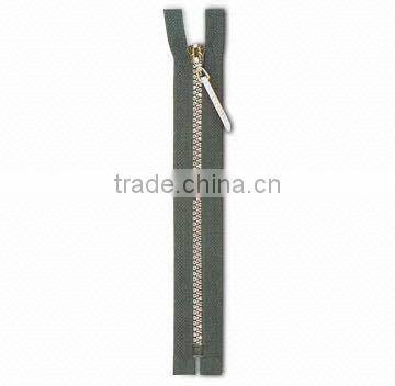 3# Plastic Zipper Golden Teeth Auto Lock Slider